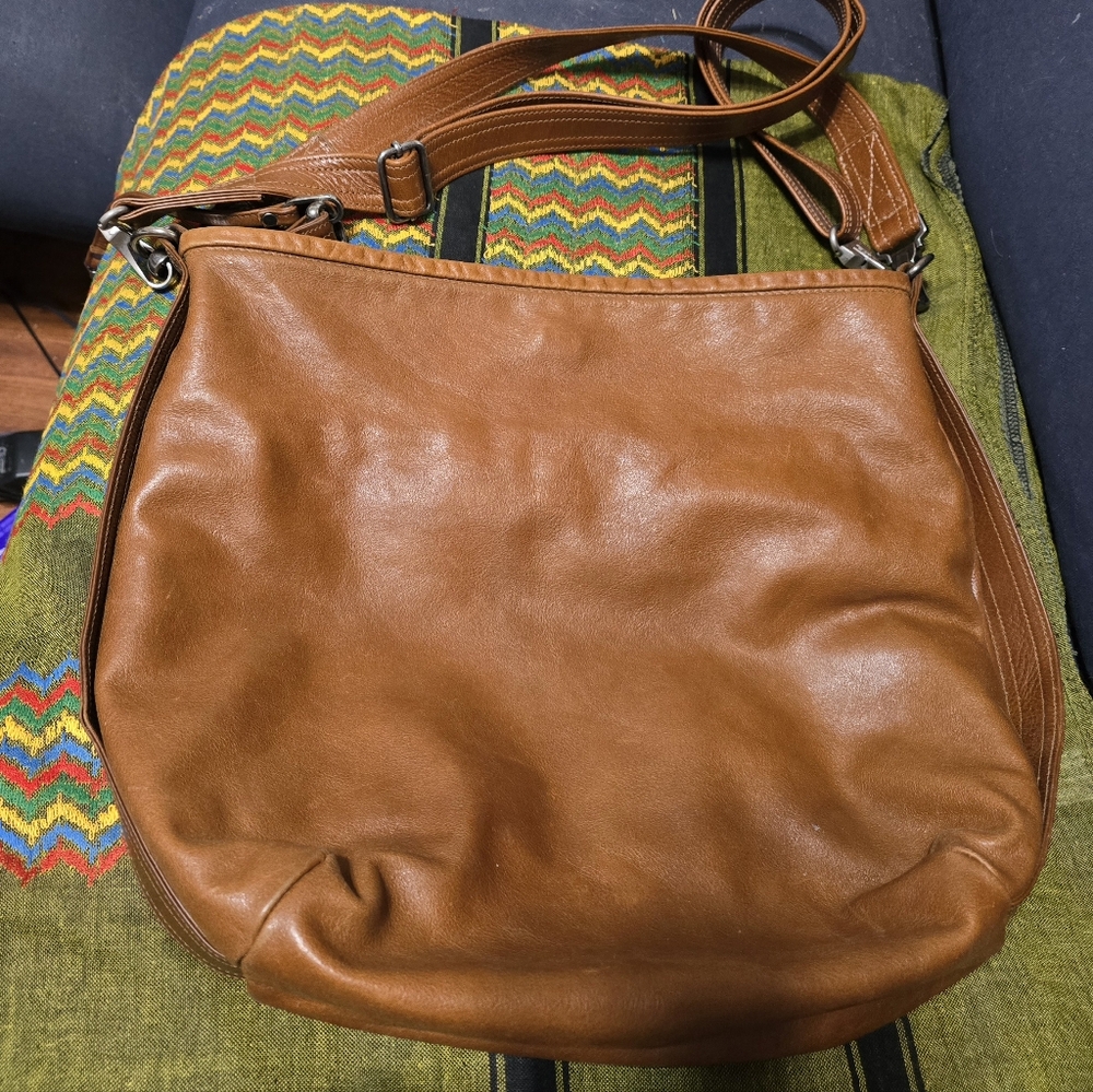 Rough & Tumble Large Caramel Boho Bag. Free Shipping!